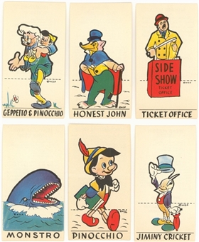 1939 D64 Anonymous "Pinocchio Circus Performers" Complete Set (60) – With Scrap Book, Rare Circus Sheet and Additional Promo Items